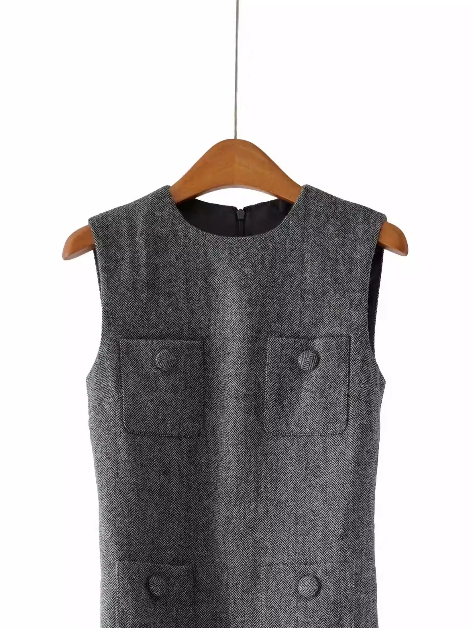 Mixed Color Sheep Dress with Belt