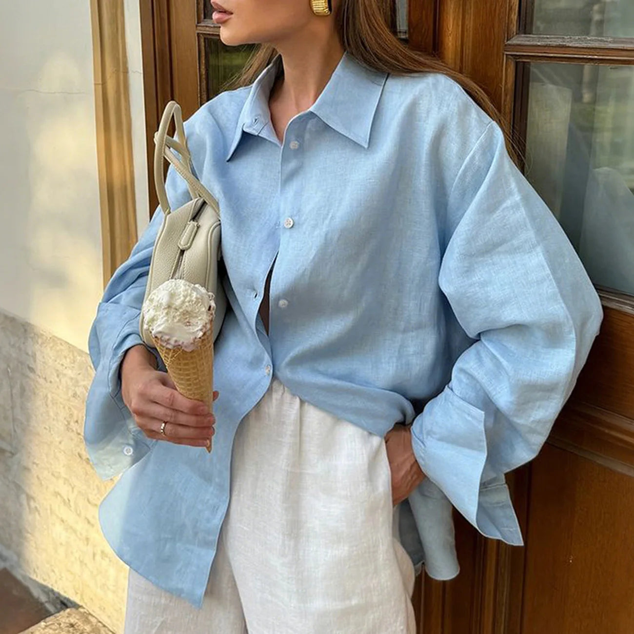 Cotton Womens Button Down Shirts