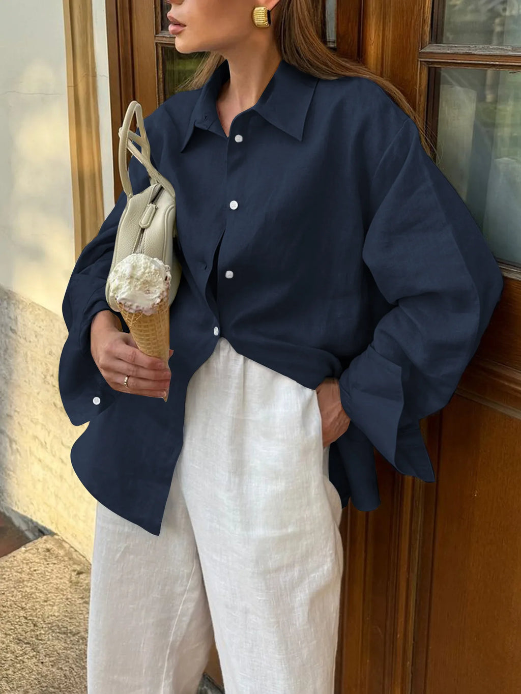 Cotton Womens Button Down Shirts