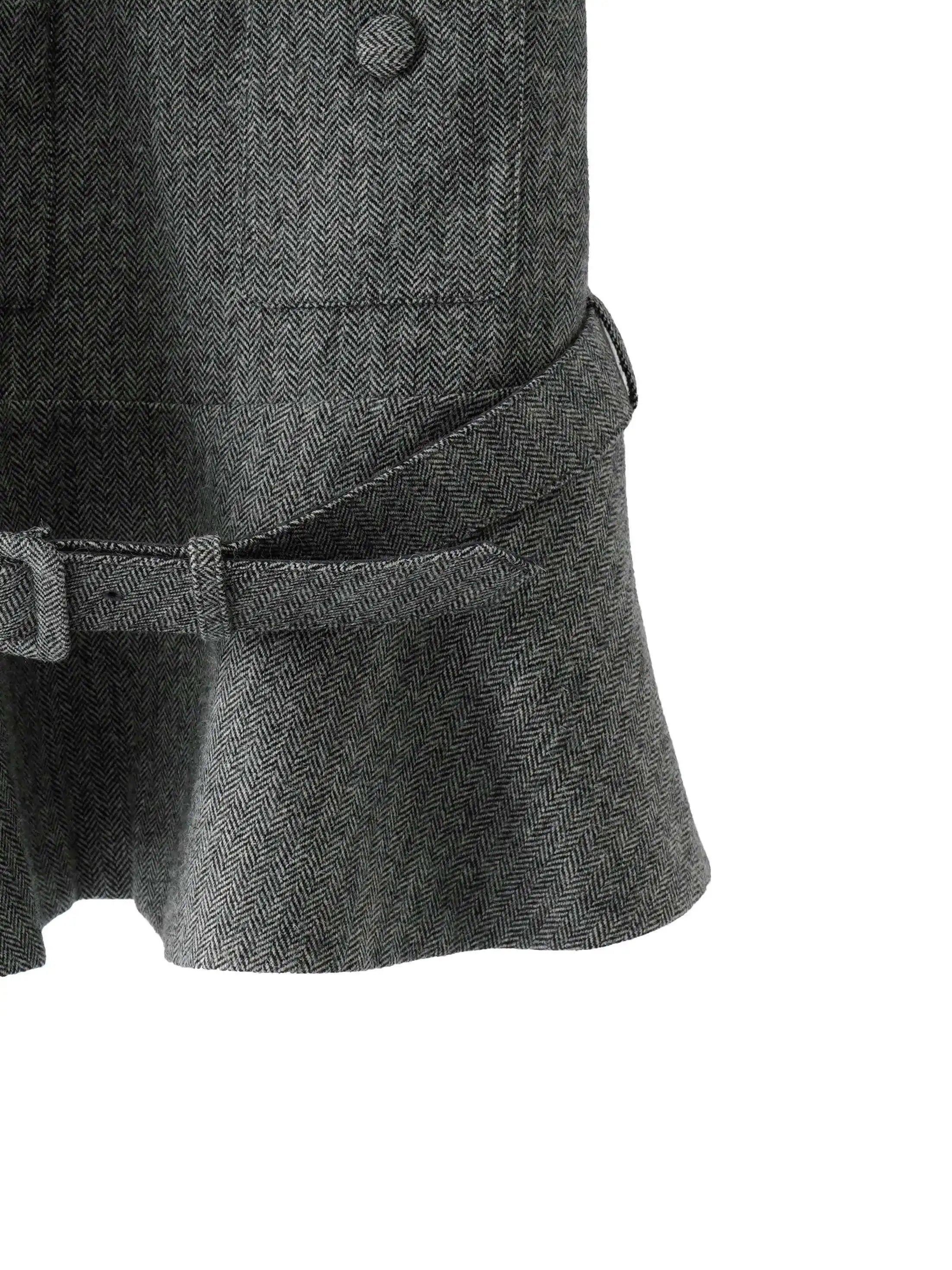 Mixed Color Sheep Dress with Belt