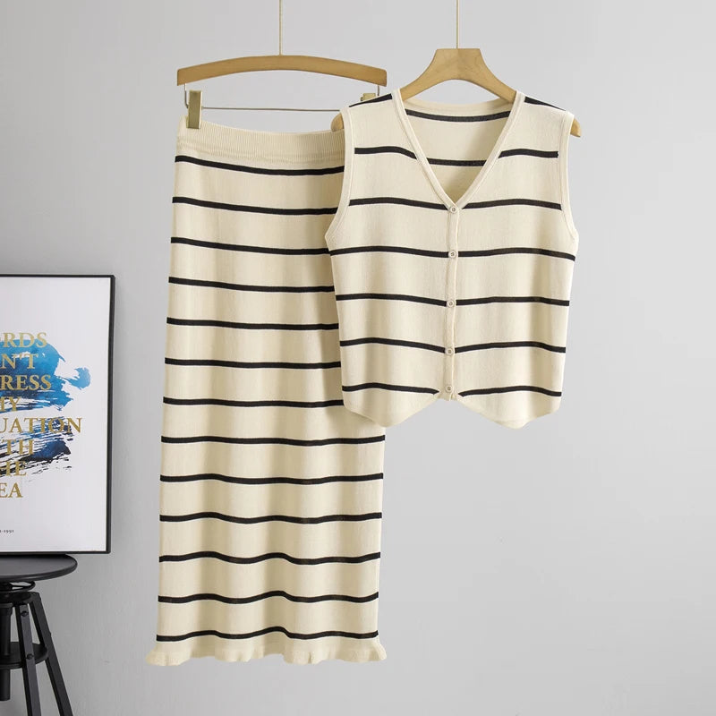 Slim Dress Two-piece Set