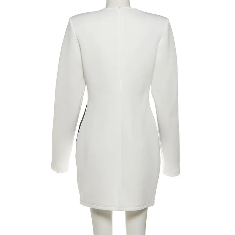 Long Sleeve Tight Slim Fit Bodycon Casual Dress