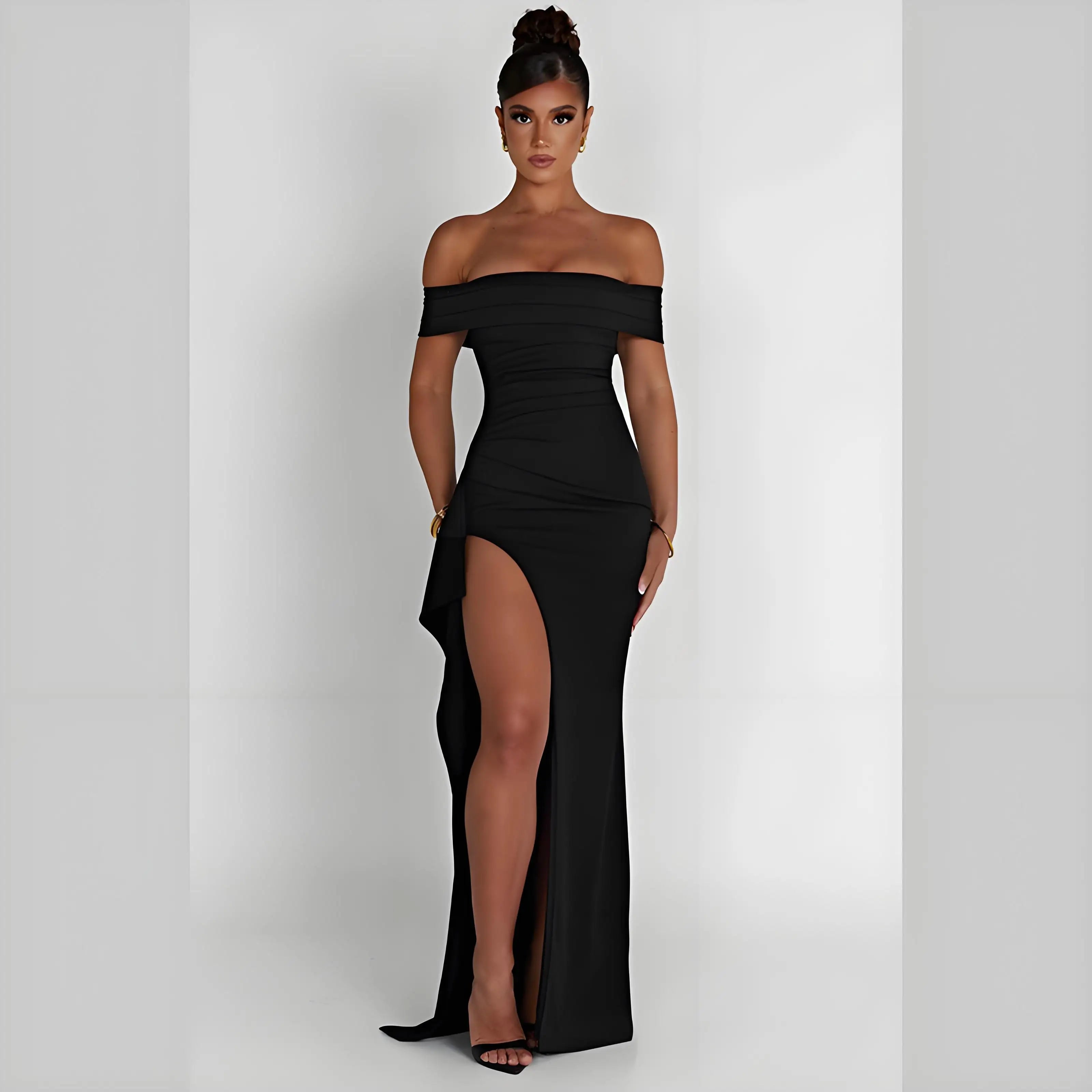Elegant Off-Shoulder Evening Dress