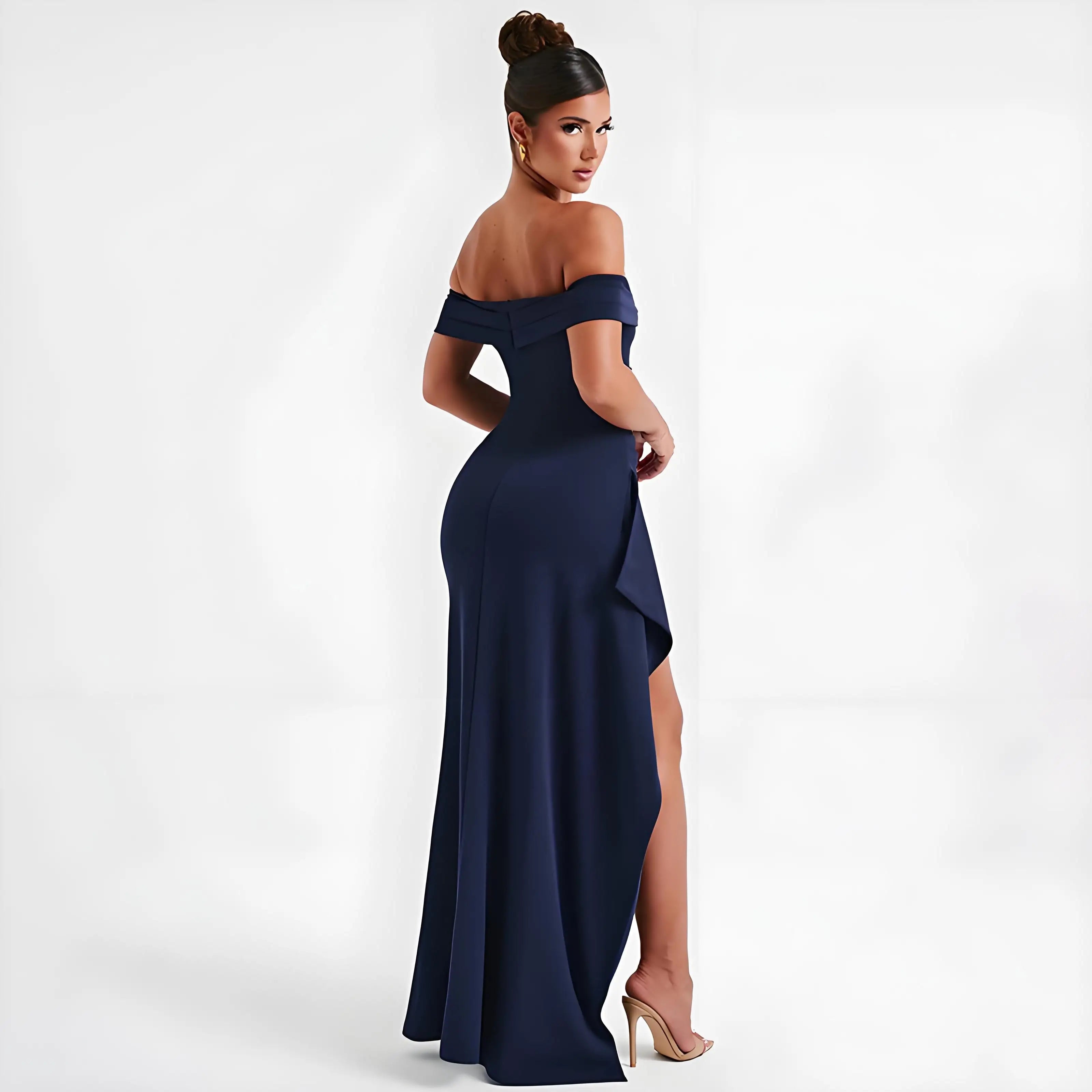 Elegant Off-Shoulder Evening Dress
